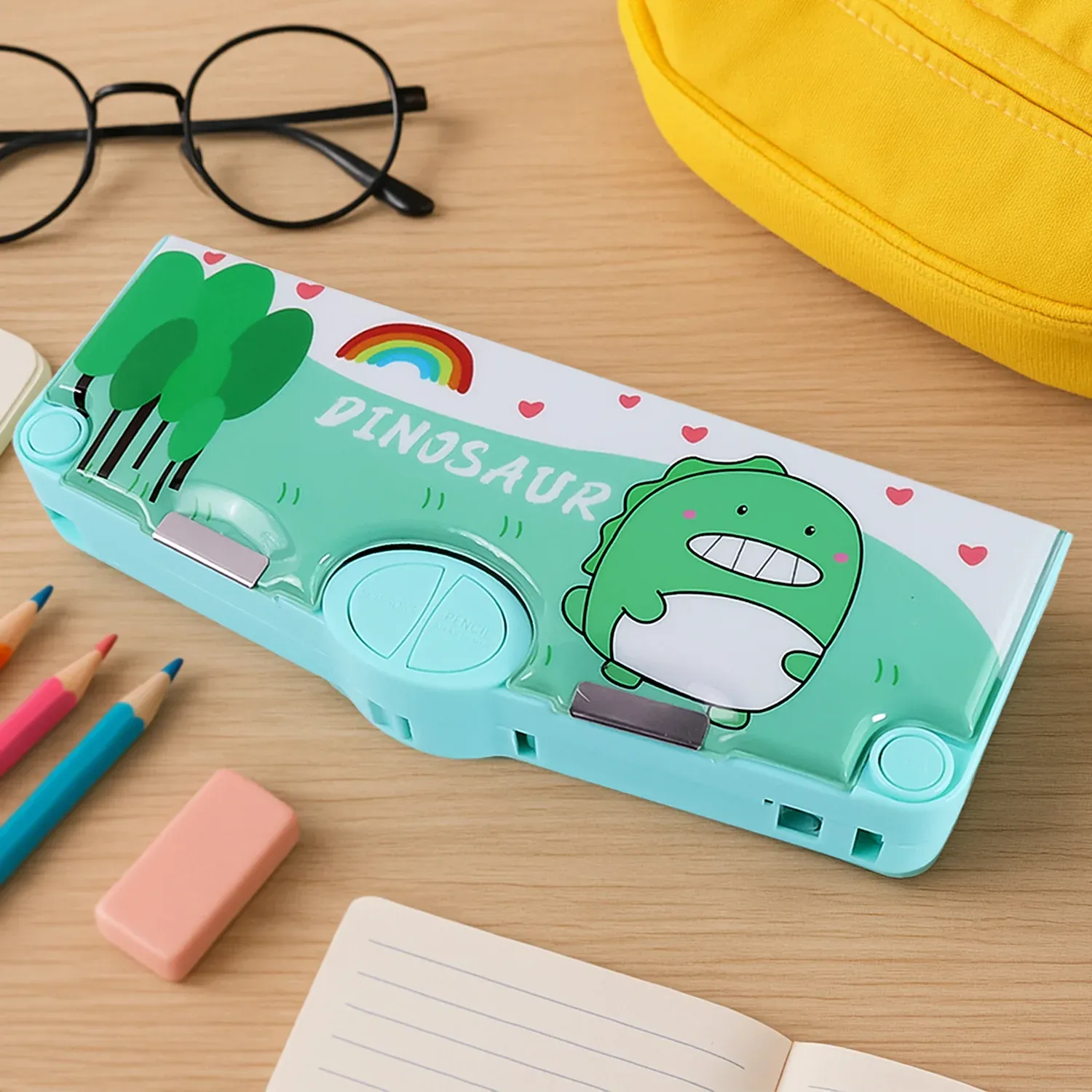 Magnetic Pencil Box – Space Theme & Multifunctional | Spark Tots - Detailed Feature View 2
