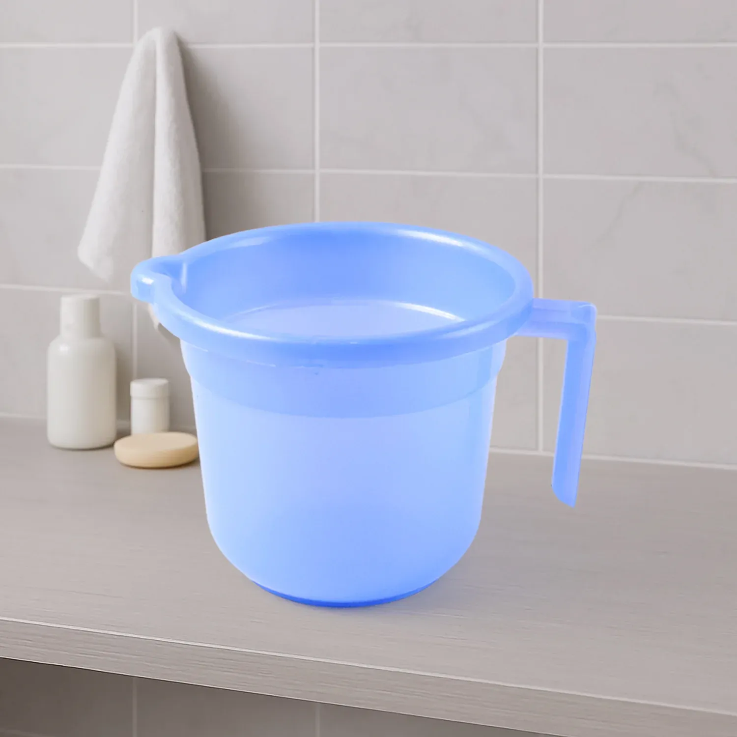 Premium Unbreakable Plastic Bath Mug 1000ML with Ergonomic Handle - Buy Online at Alikart
