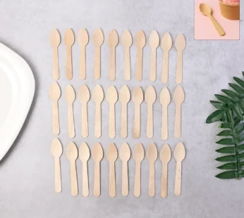 Wooden Tea Spoon 110mm – Eco-Friendly & Sturdy 30 Pcs Pack