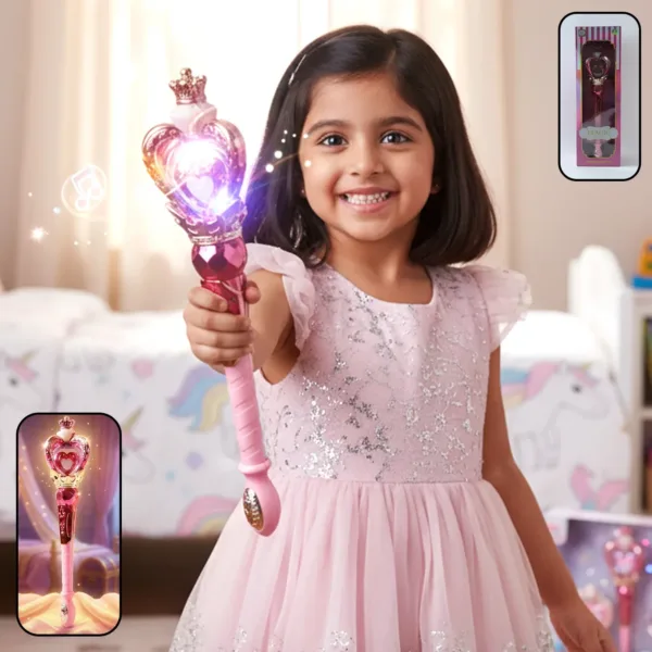 Princess Magic Light Wand Toy – Enchanting Kids’ Role Play Accessory