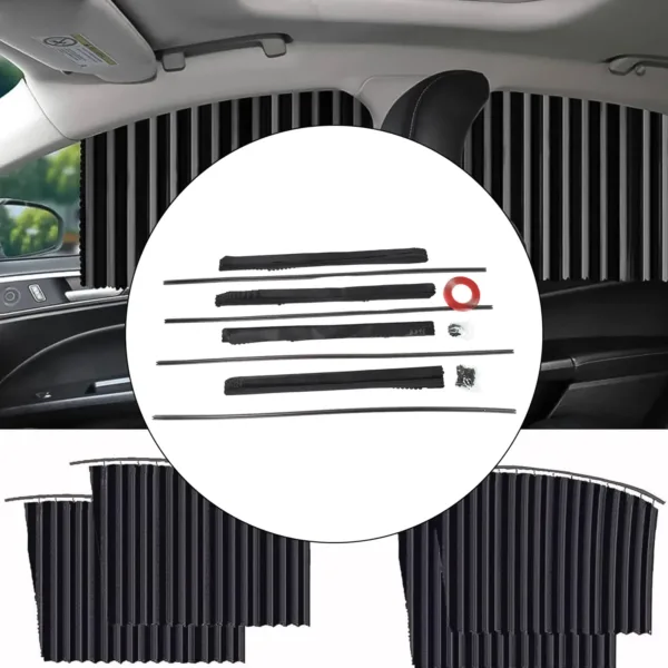 Car Window Sunshade – 4 Pcs Magnetic Set for UV & Privacy | Velvet Wheels