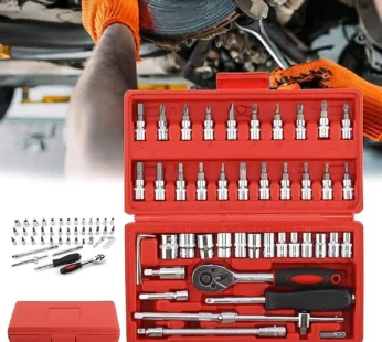 Socket 1/4 Inch Combination Repair Tool Kit – Durable 46-Piece Set