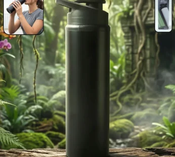 Stainless Steel Sports Water Bottle – 900ml, Leakproof & Durable