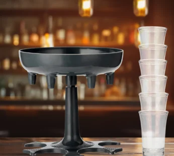 Shot Glass Dispenser – 6-Shot Party Set with Tray & Glasses | Siplix
