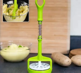 Potato Masher – One-Handed Spring Press with Comfort Grip | PillowTrek