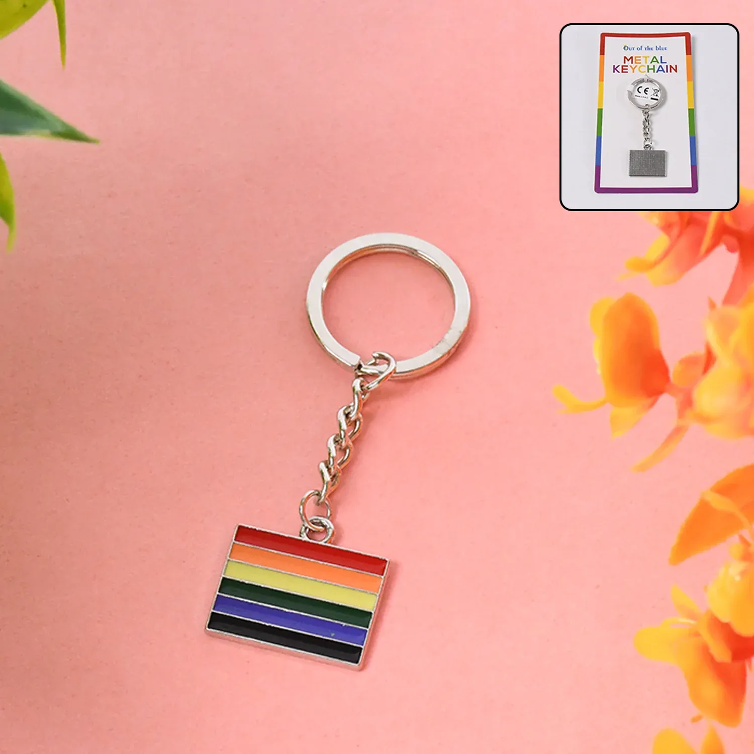 Premium Rainbow Metal Keyring – Stylish & Durable Accessory - Buy Online at Alikart