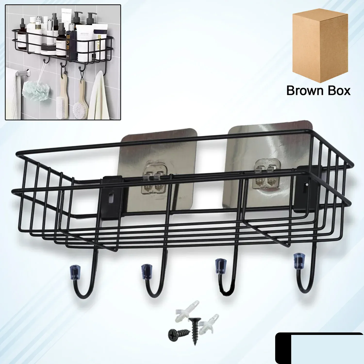 Shower Shelf Rack – Lightweight 3-in-1 Iron Organizer - Detailed Feature View 1