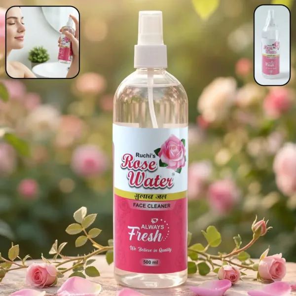 Rose Water Face Cleanser Spray – Hydrating & Refreshing Mist for Skin