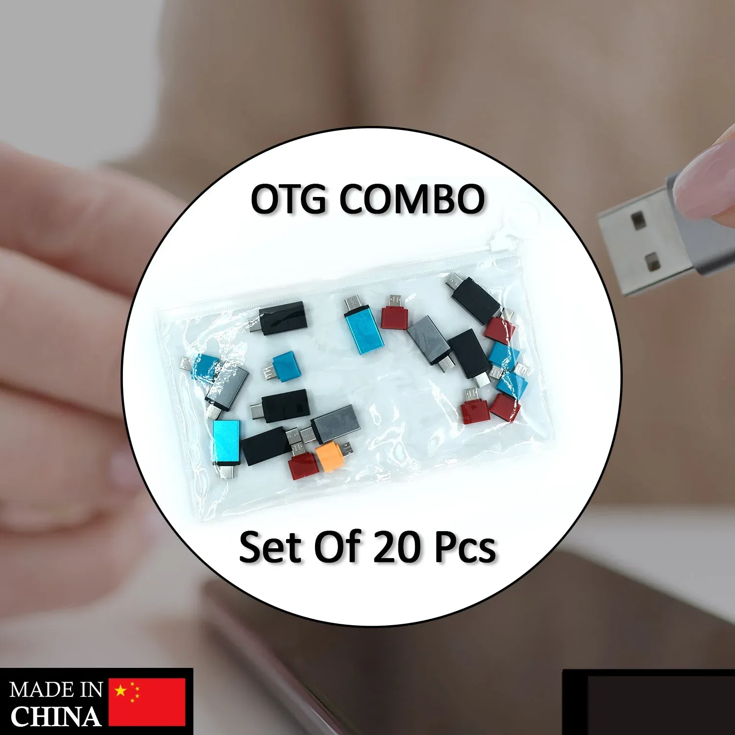 OTG Adapter Pack (20) – Type C, Micro USB & Pouch | PHOBIA - Detailed Feature View 1