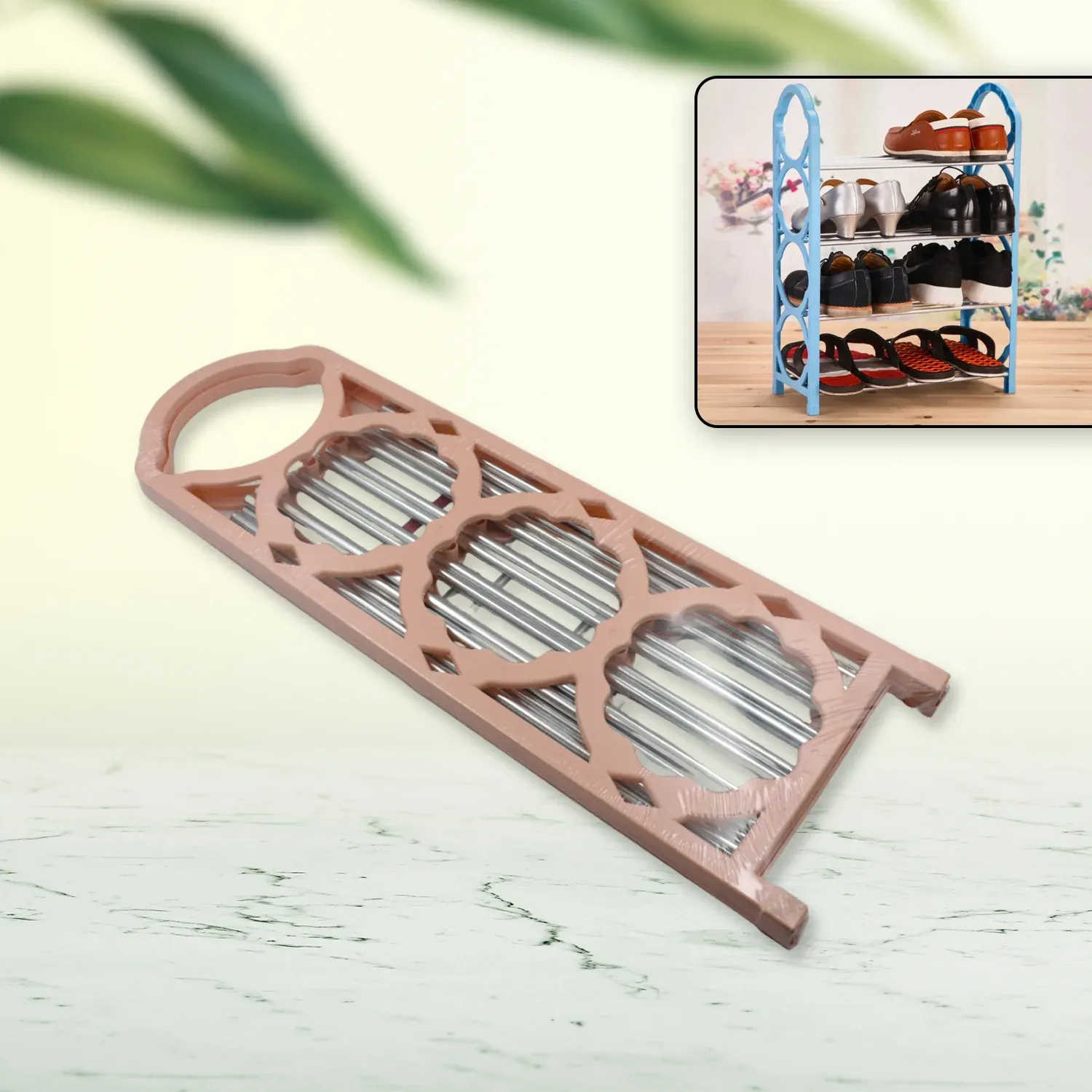 Folding Shoe Rack – 4-Layer Space Saver India - Detailed Feature View 4