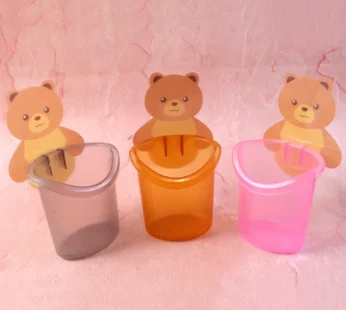 Teddy Bear Toothbrush Holder – Cute Wall-Mounted Kids Organizer