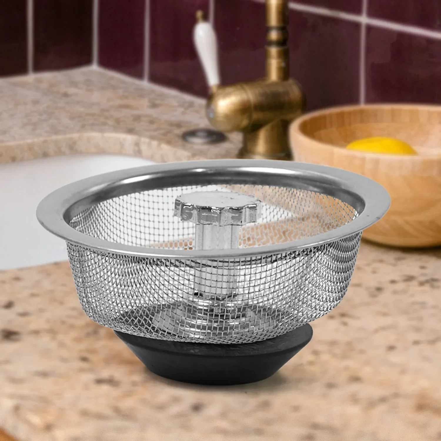 Premium Stainless Steel Sink Strainer – Adjustable Stopper | Garth - Buy Online at Alikart