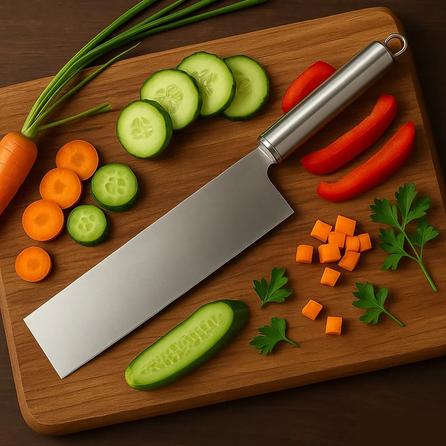 Premium Vegetable Cleaver Knife – Ultra-Sharp Stainless Steel Precision - Buy Online at Alikart