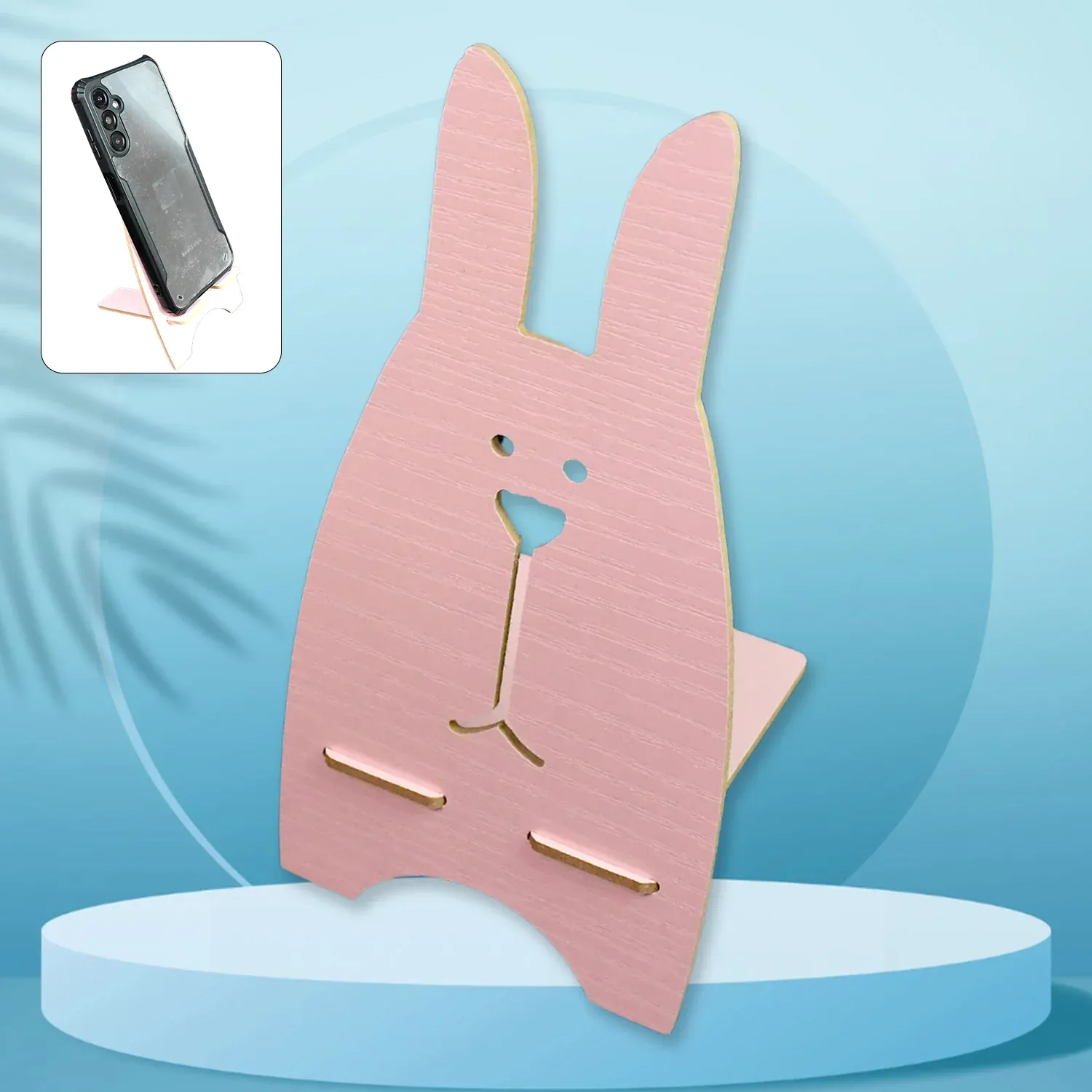 Premium Wooden Rabbit Mobile Stand – Cute Desk Holder | PHOBIA - Buy Online at Alikart