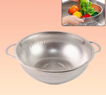 Stainless Steel Strainer Bowl – Multipurpose Kitchen Tool | Indo Glow