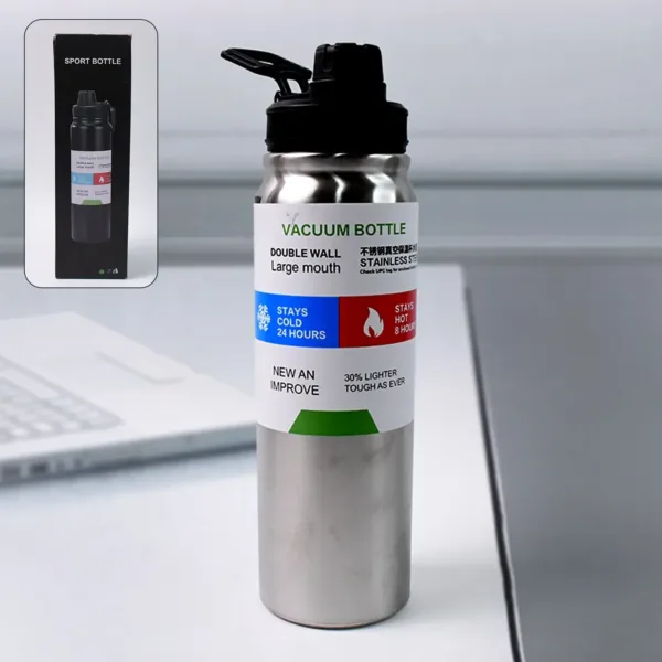 Vacuum Insulated Stainless Steel Water Bottle – Durable, 800 ML