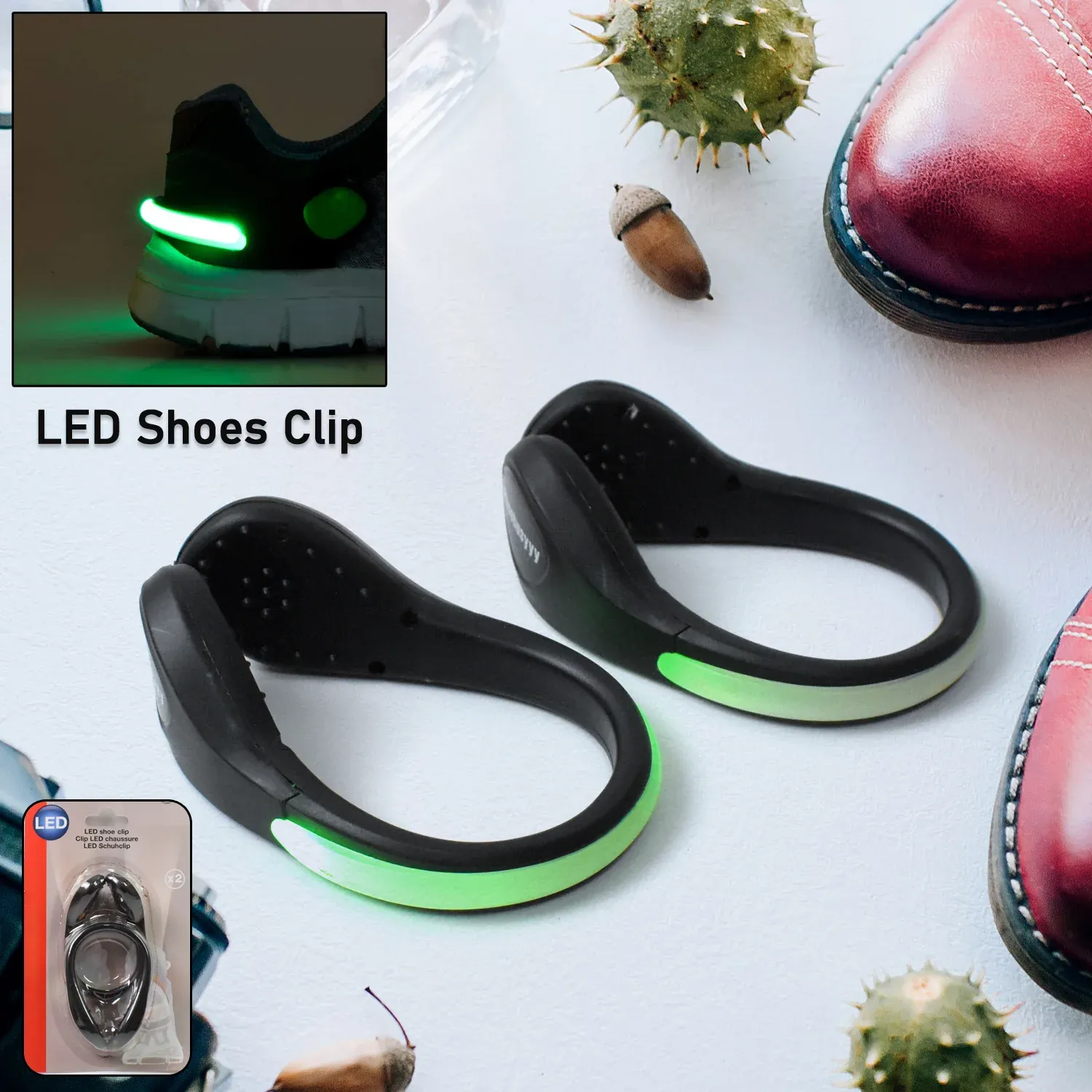 Premium LED Shoe Clip Lights – Waterproof Safety for Night Running | Indo Glow - Buy Online at Alikart