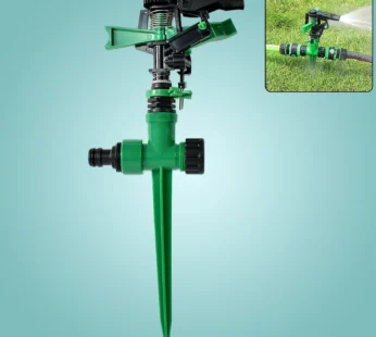 360-Degree Rotating Garden Impact Sprinkler – Adjustable Water Coverage