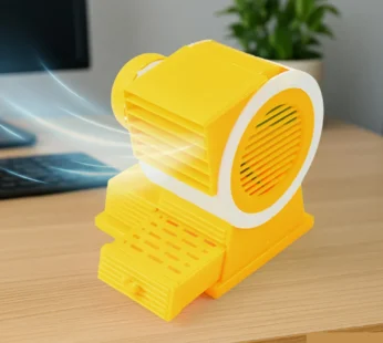 Mini Dual-Blade USB Table Fan – Portable Cooling with Fragrance Tray