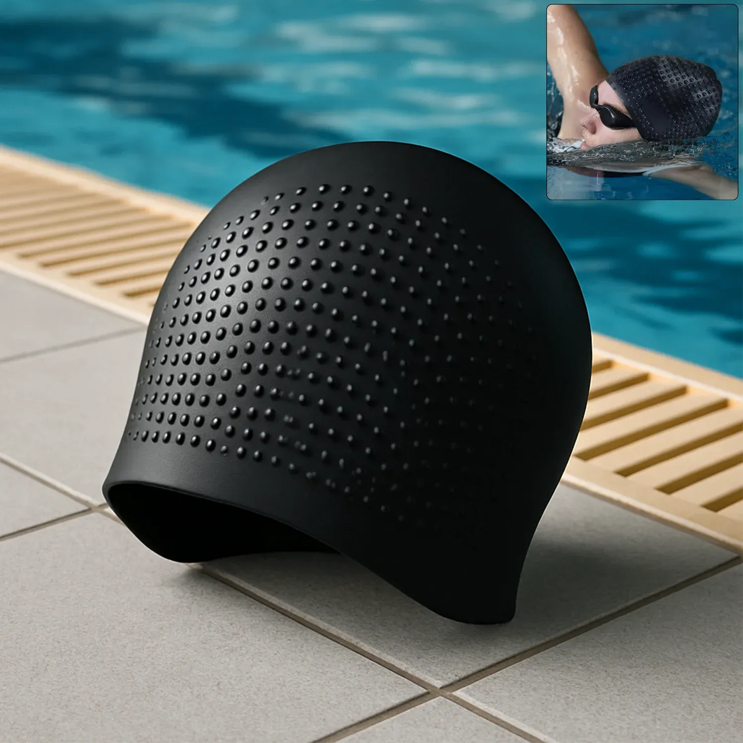 Premium Silicone Swimming Cap – Durable, Waterproof & Comfortable Fit - Buy Online at Alikart
