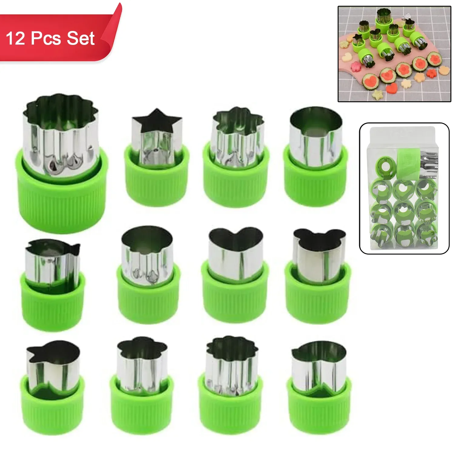 Premium Stainless Steel Cookie Cutter Set – 12 Pc Baking Molds | Bake & Dwell - Buy Online at Alikart