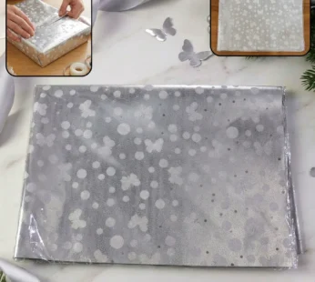 Silver Decorative Gift Wrapping Paper Sheets – 20 Pieces Premium Pack