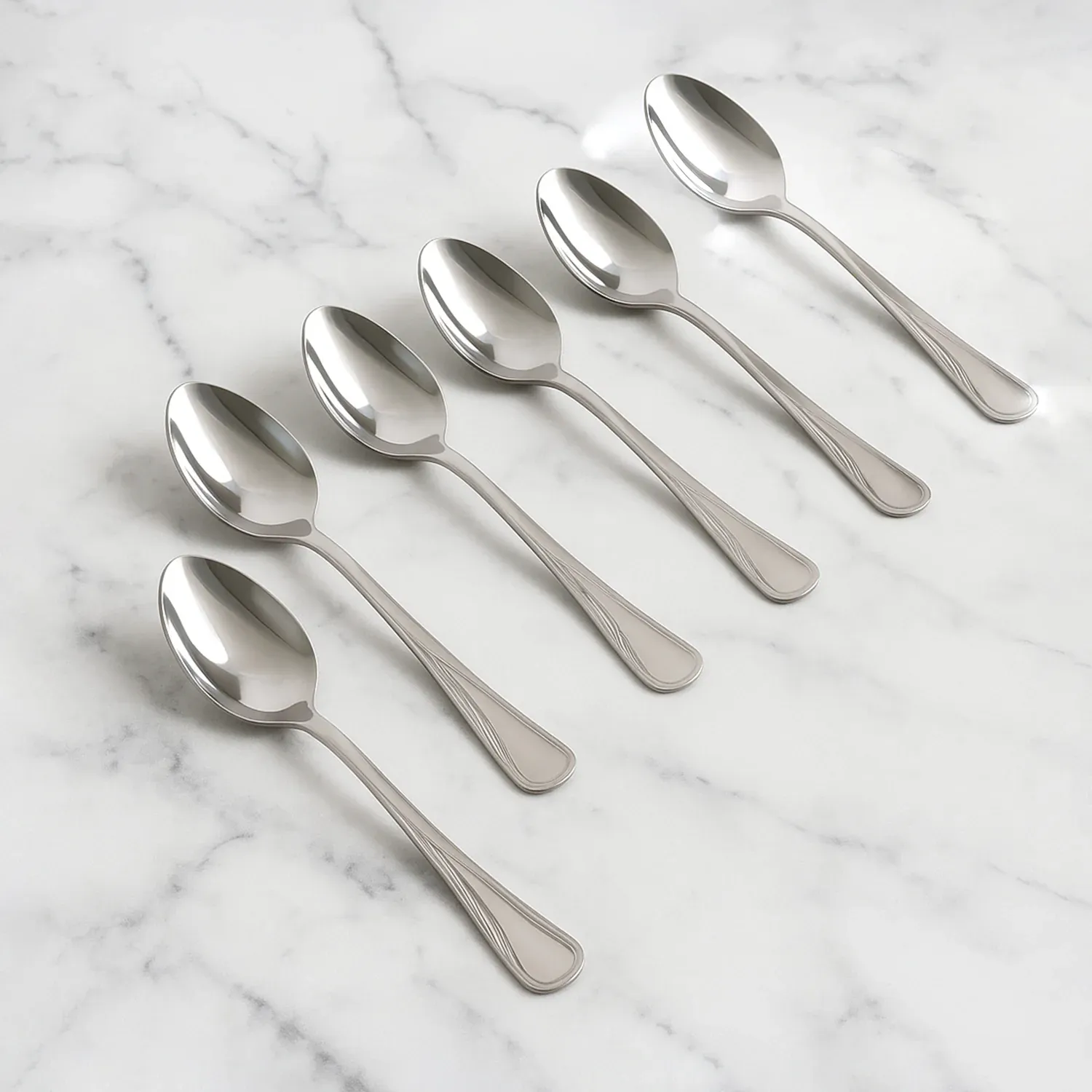 Premium Stainless Steel Dining Spoons – Durable & Ergonomic 6-Piece Set - Buy Online at Alikart
