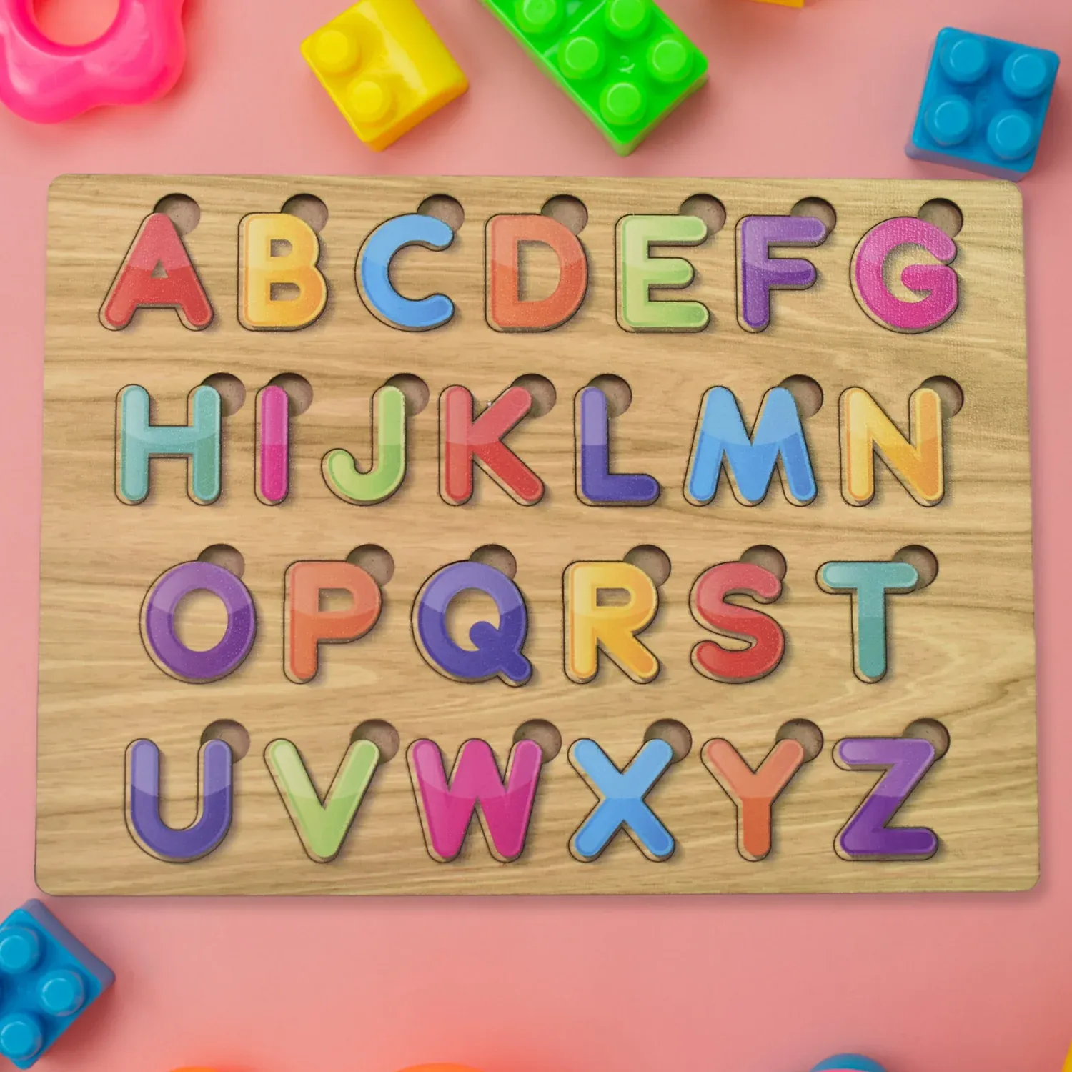 Premium Wooden ABC Puzzle – Shapes Learning Board for Toddlers | Little Learners - Buy Online at Alikart