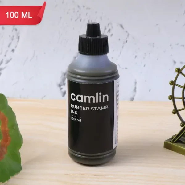 Rubber Stamp Ink Black 100 ml – Smooth, Long-Lasting Refill Ink