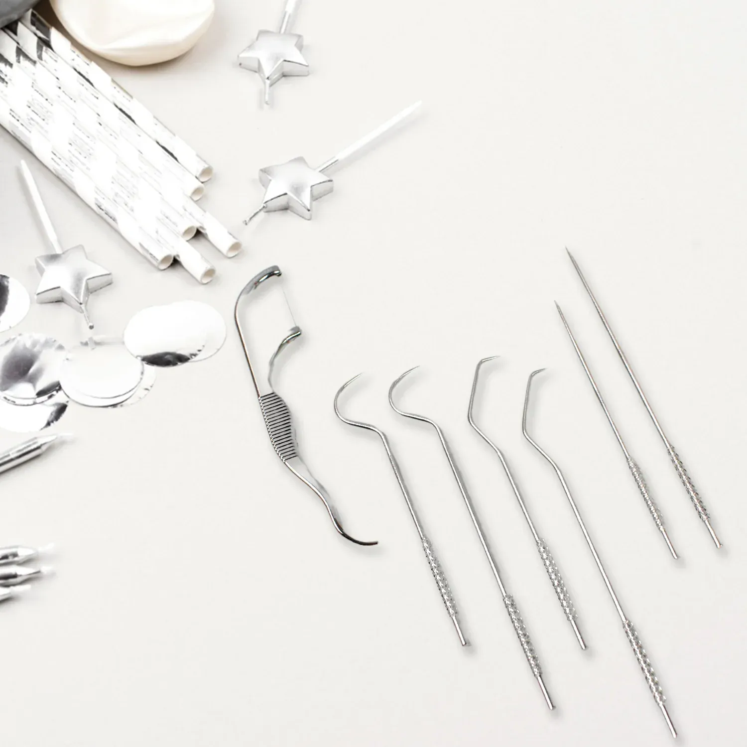 Stainless Steel Toothpick Set – 7-in-1 Portable Dental Kit | AuriGlam - Detailed Feature View 6
