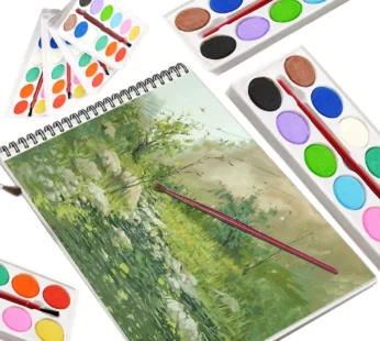 Watercolor Kit – 12 Shades & Paint Brush Set | Colorful Creations