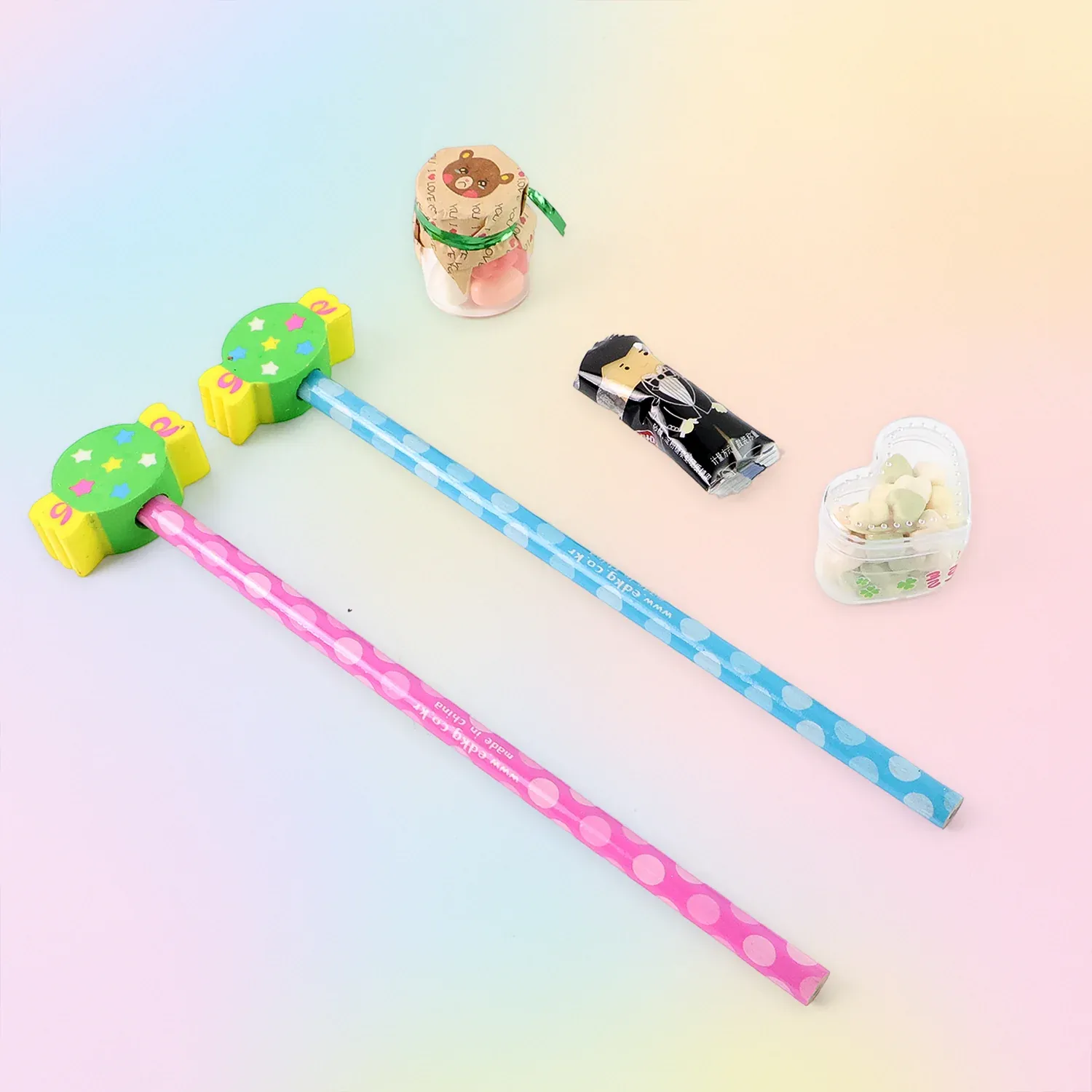 Candy Themed Pencil Set – Fun Kids Stationery Combo with Accessories - Detailed Feature View 8
