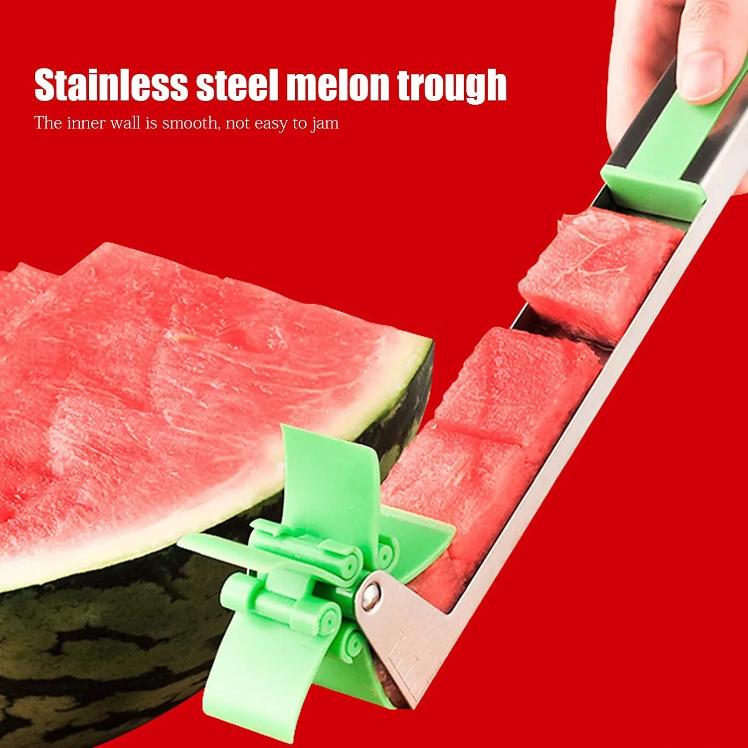 Watermelon Cutter – Stainless Steel Windmill Slicer for Cubes | Quickslice - Detailed Feature View 5