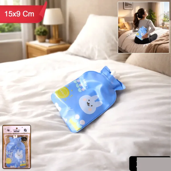 Reusable Hot and Cold Water Bag – Cute Cartoon Pain Relief 15×9 cm