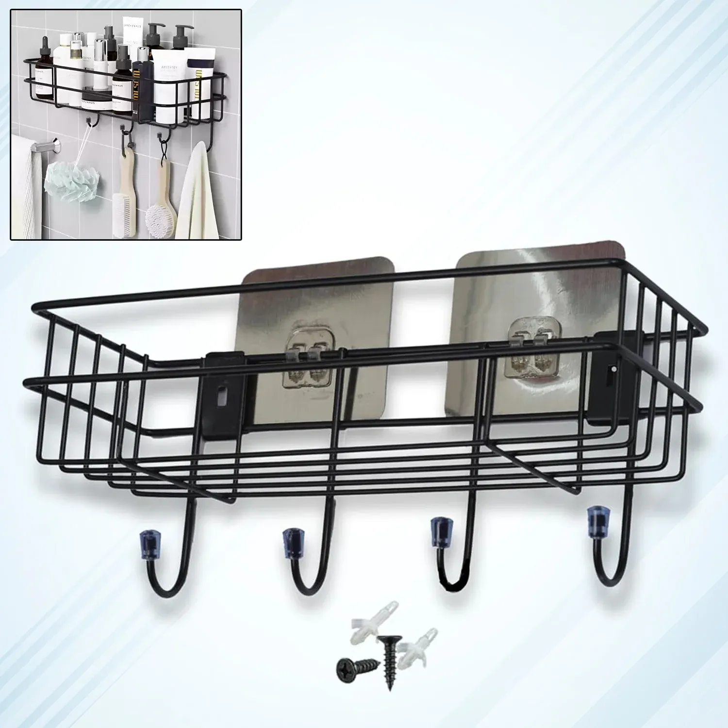 Premium Shower Shelf Rack – Lightweight 3-in-1 Iron Organizer - Buy Online at Alikart