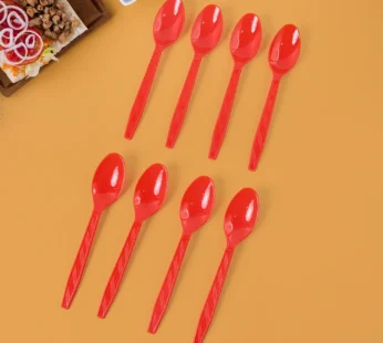 Reusable Plastic Spoons Set of 8 – Durable & Lightweight Dining