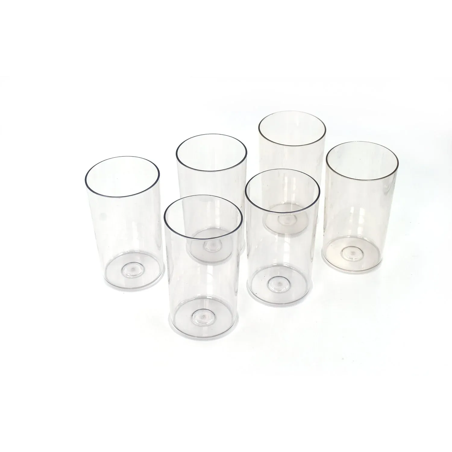 Plastic Glasses Set – Unbreakable Transparent 350ml (Set of 6) - Detailed Feature View 4