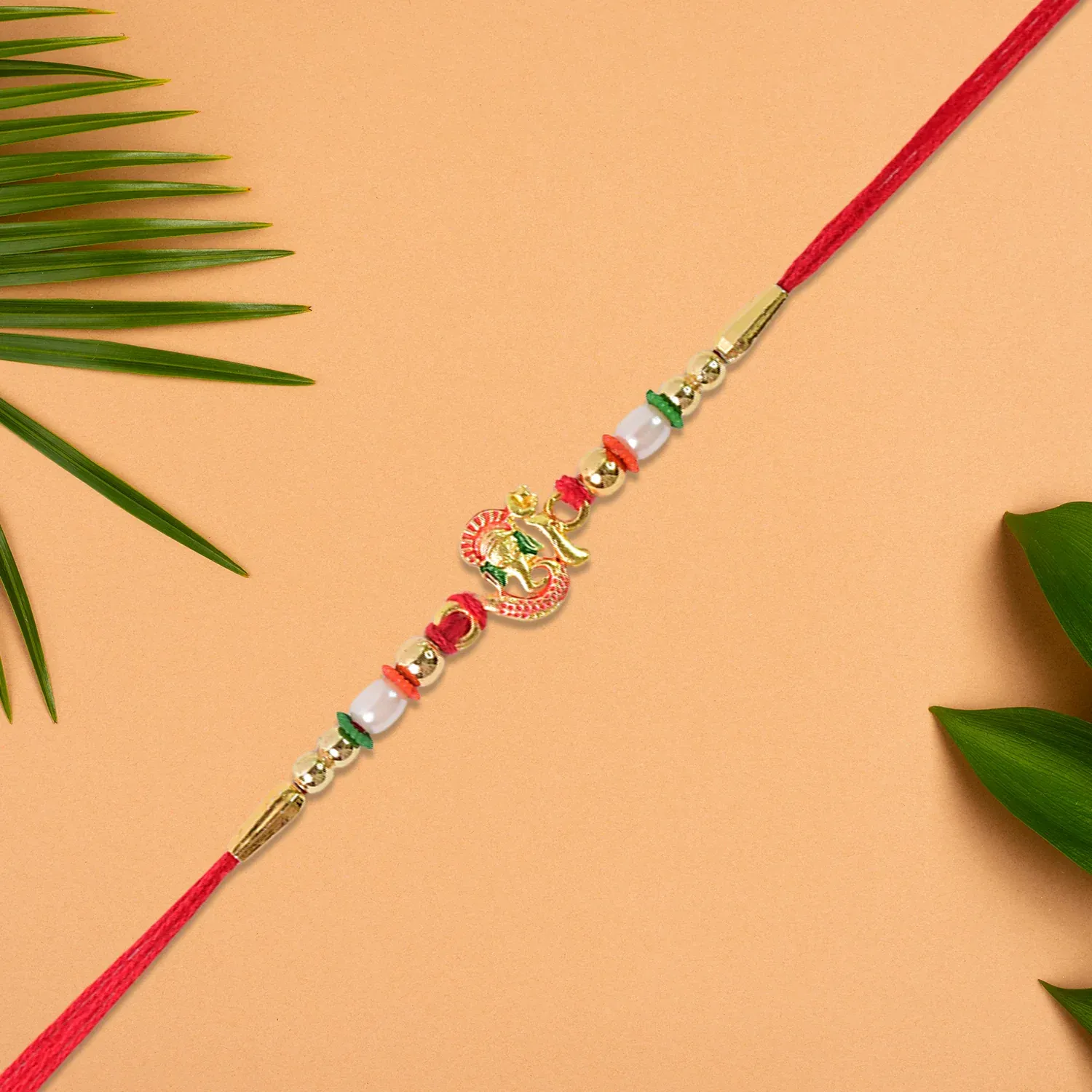 Gold-Toned Rakhi Combo Pack of 3 – Festive Raksha Bandhan Set - Detailed Feature View 1