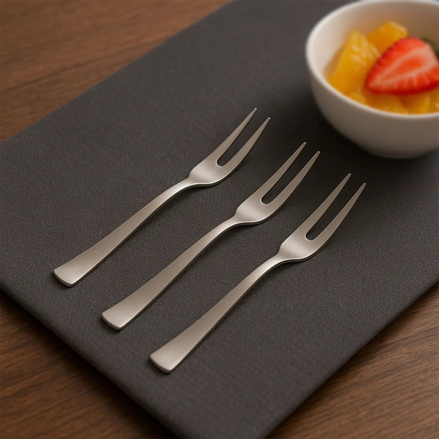 Premium Stainless Steel Fruit Fork Set – Durable & Elegant 6 Pieces - Buy Online at Alikart