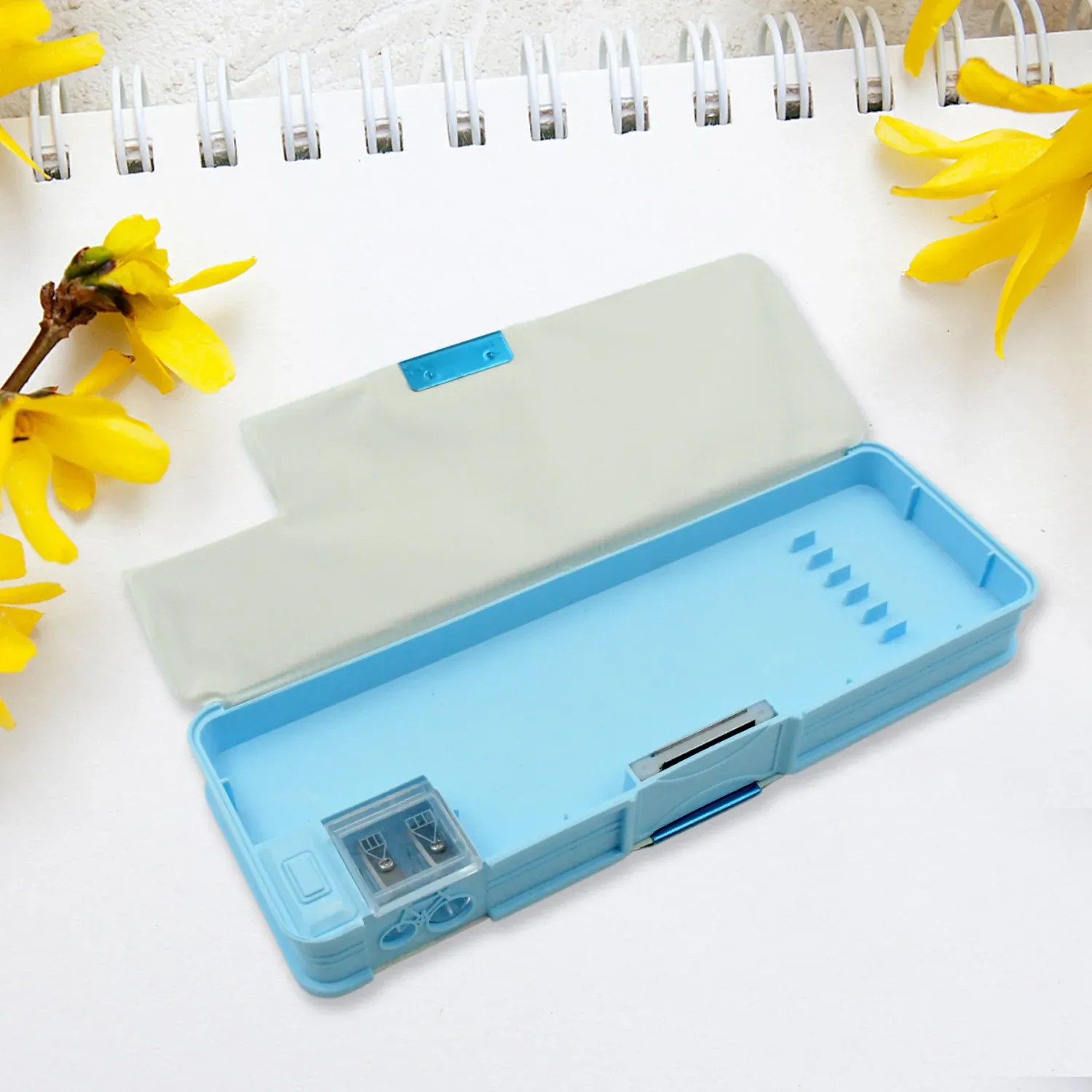 Kids Pencil Case – Dual Compartment Stationery Box | Deskrova - Detailed Feature View 4