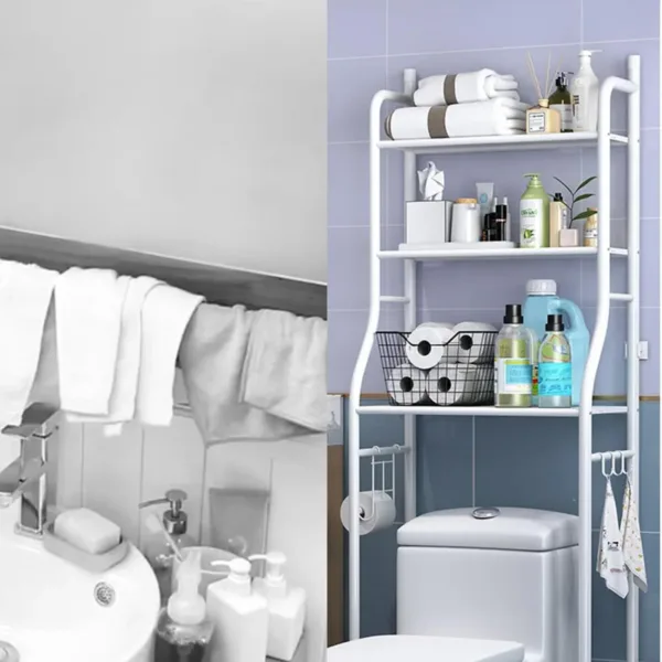 Over Toilet Storage Rack – Space-Saving Metal Shelf | Bathora