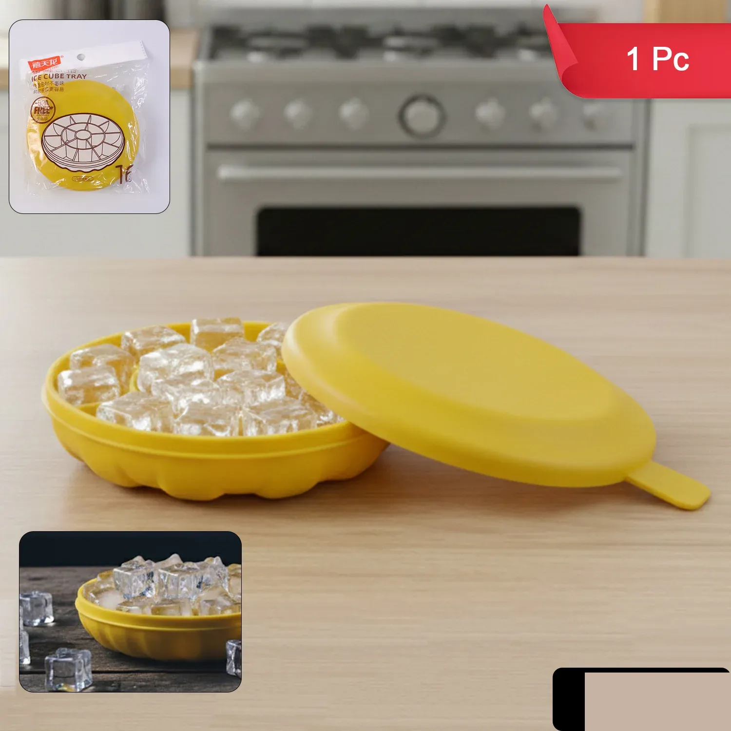 Premium Round Ice Cube Tray with Lid – Easy Release & Spill-Proof Design - Buy Online at Alikart