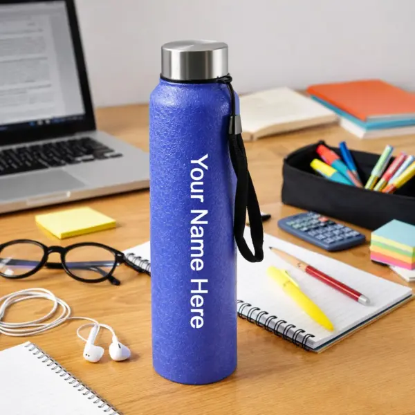 Stainless Steel Water Bottle – Leakproof 1000 ML Blue Bottle