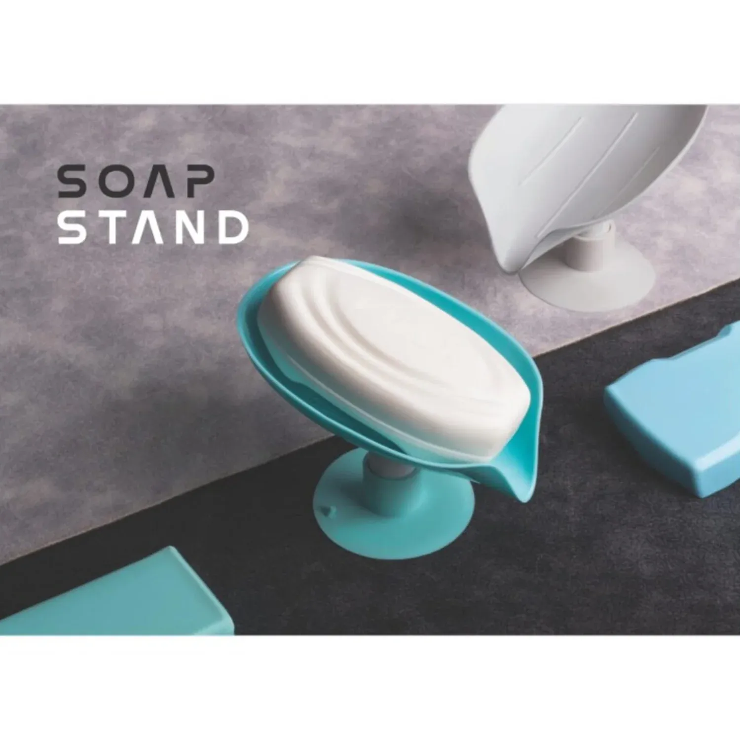 Self Draining Soap Dish – Suction Cup Holder | VelvetBubbles - Detailed Feature View 5