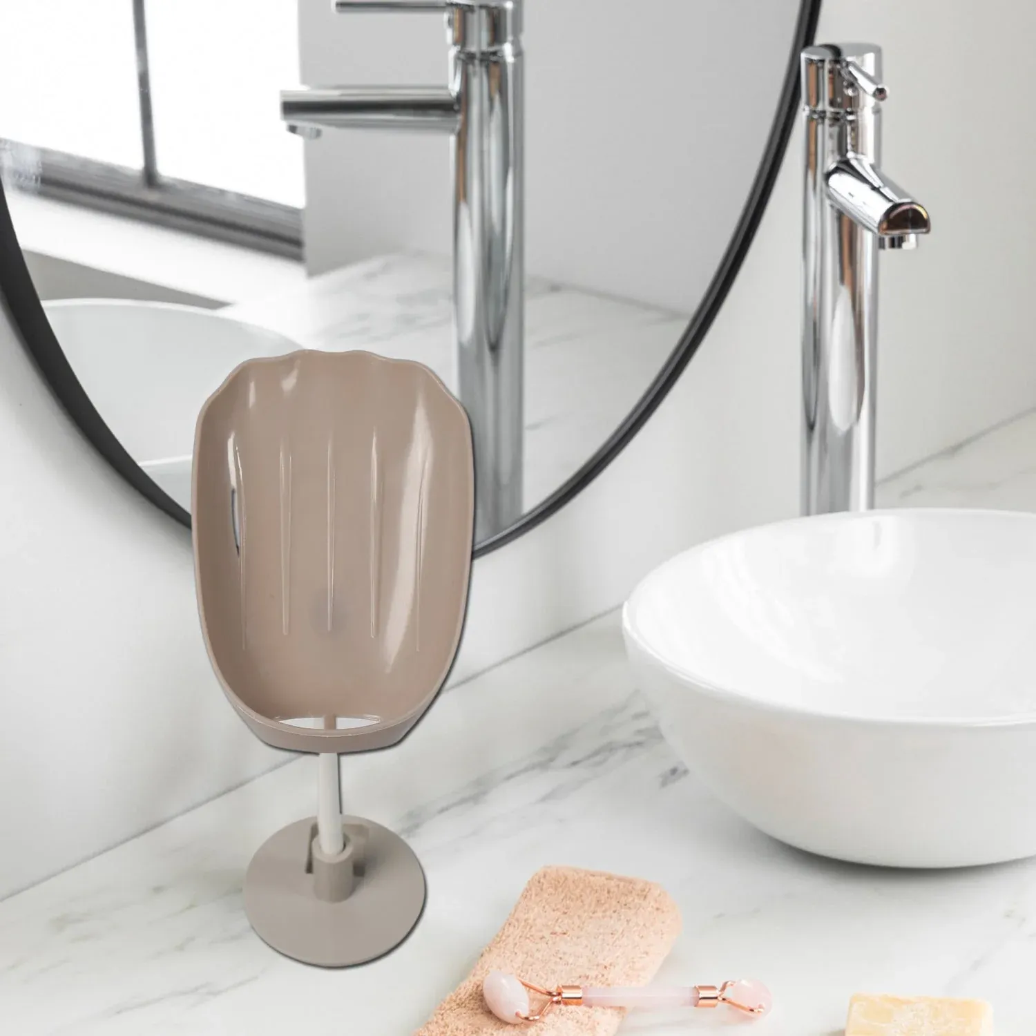 Self-Draining Soap Dish – Wall Mounted, No Drill | VelvetBubbles - Detailed Feature View 9