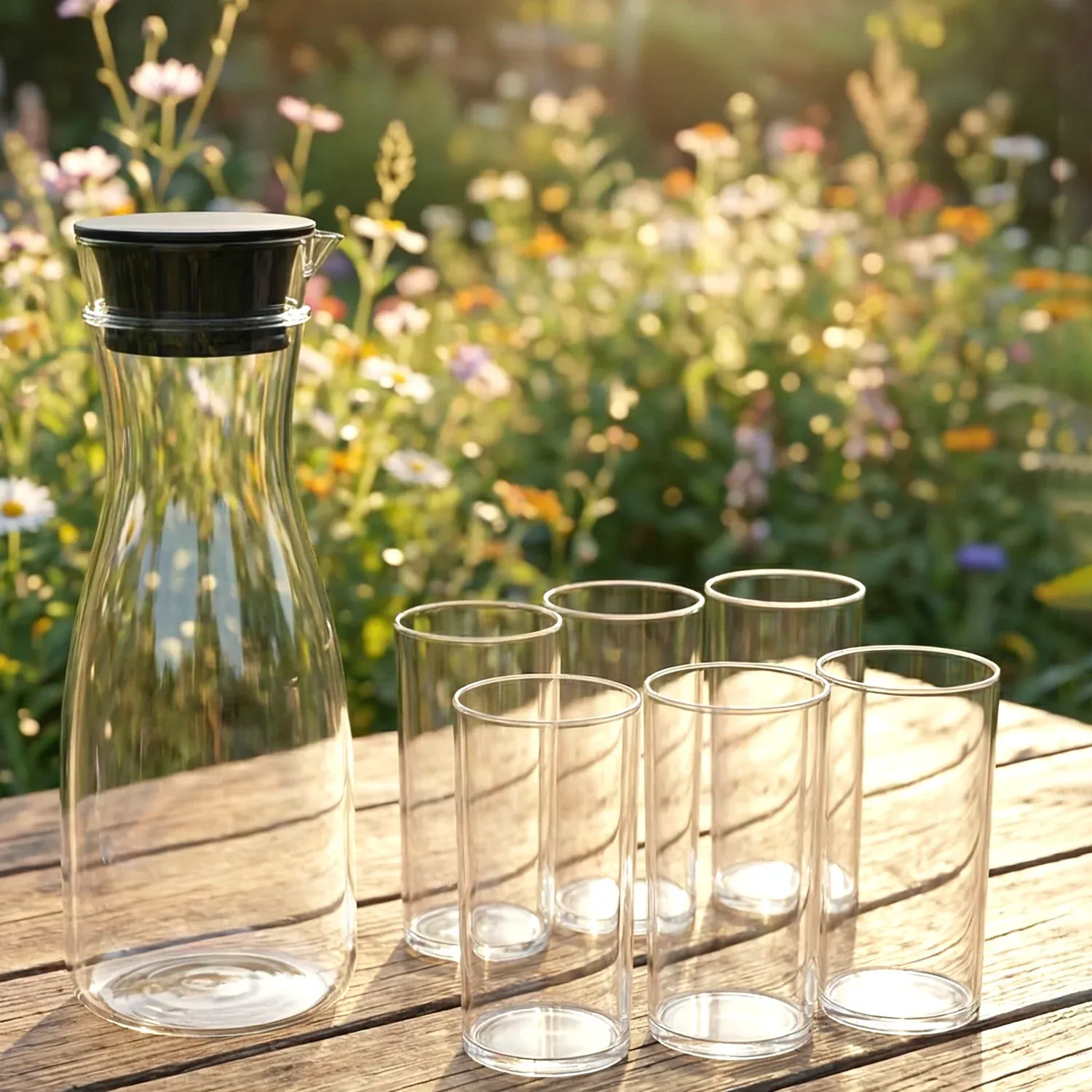 Plastic Water Jug and Glass Set – Durable, Lightweight Drinkware - Detailed Feature View 7