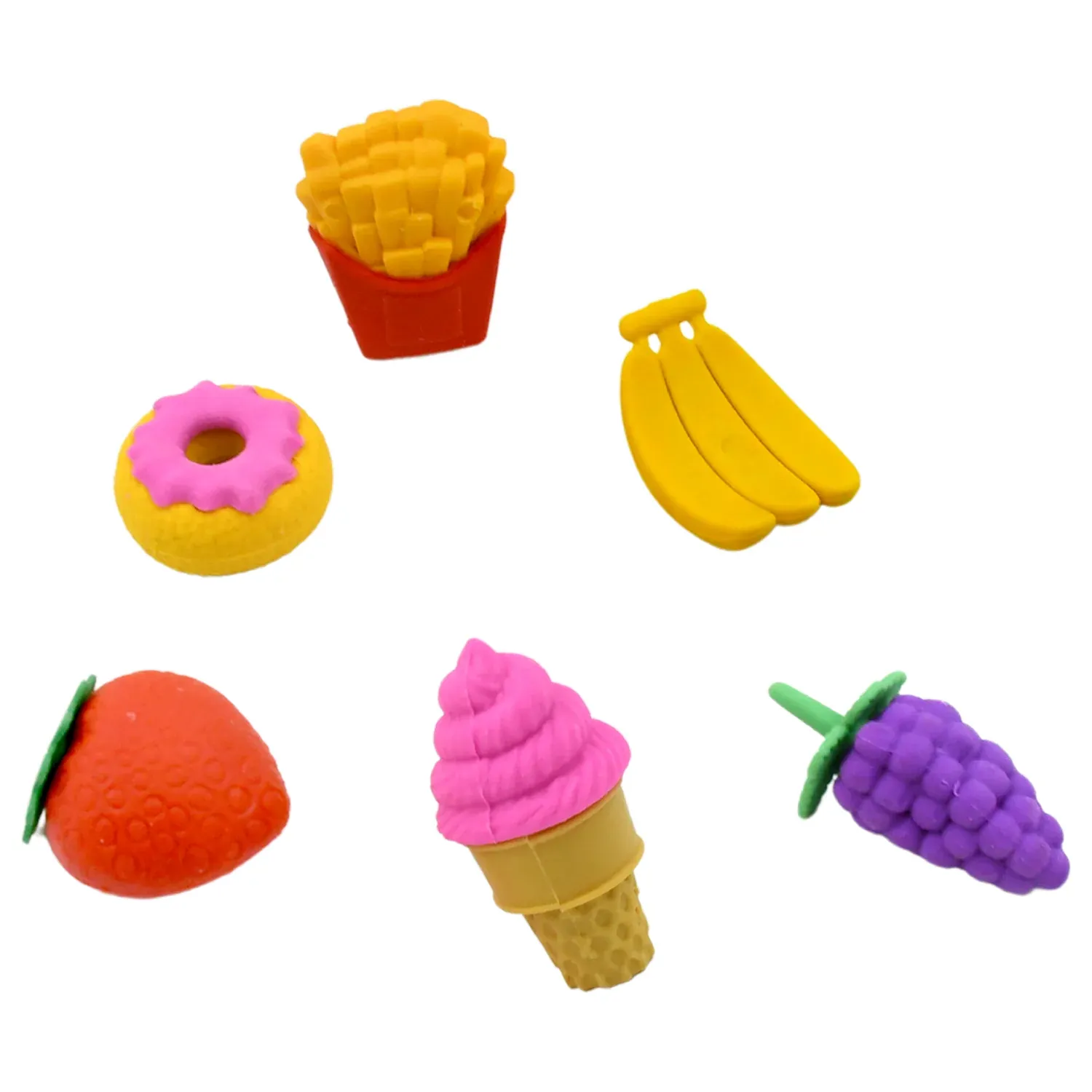 Kids Eraser Set – Fun 3D Food Novelty Erasers | Craftily - Detailed Feature View 11