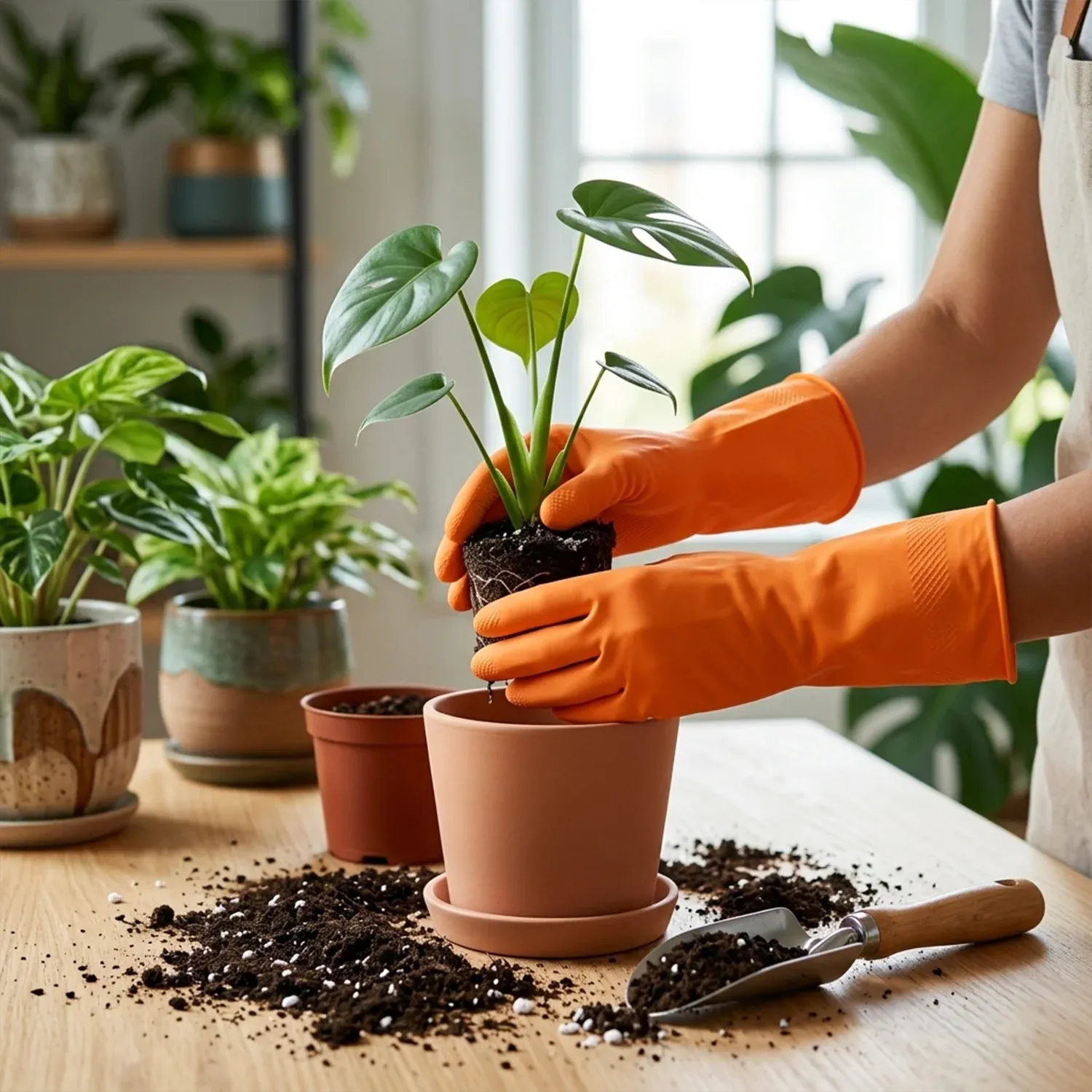 Waterproof Rubber Gloves – Reusable Kitchen & Household Protection - Detailed Feature View 6