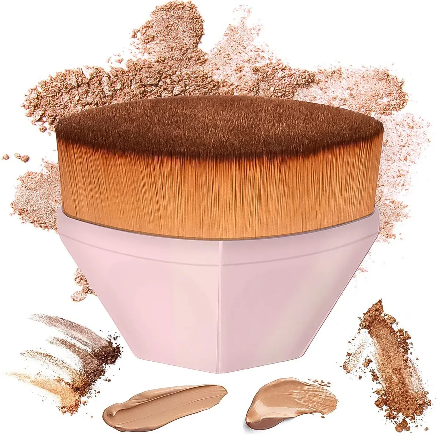 Foundation Makeup Brush – Soft Bristles & Portable Case | BeautyBare - Detailed Feature View 4