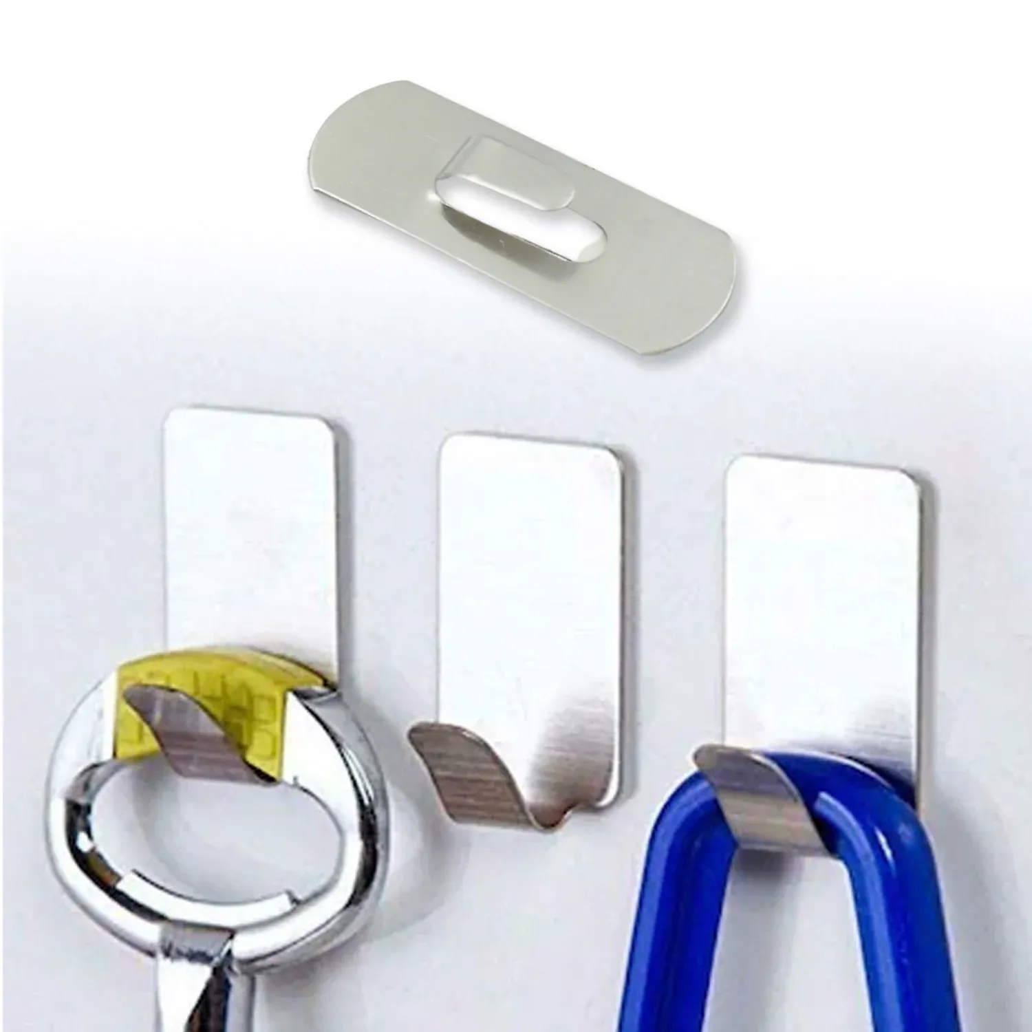 Premium Stainless Steel Wall Hooks – 18 Pc Self-Adhesive Set | GlimmerHome - Buy Online at Alikart